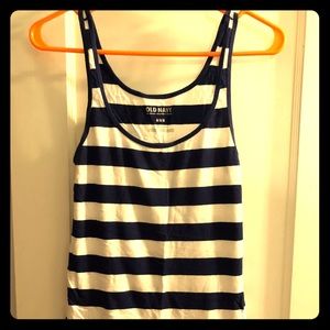 Long striped tank top